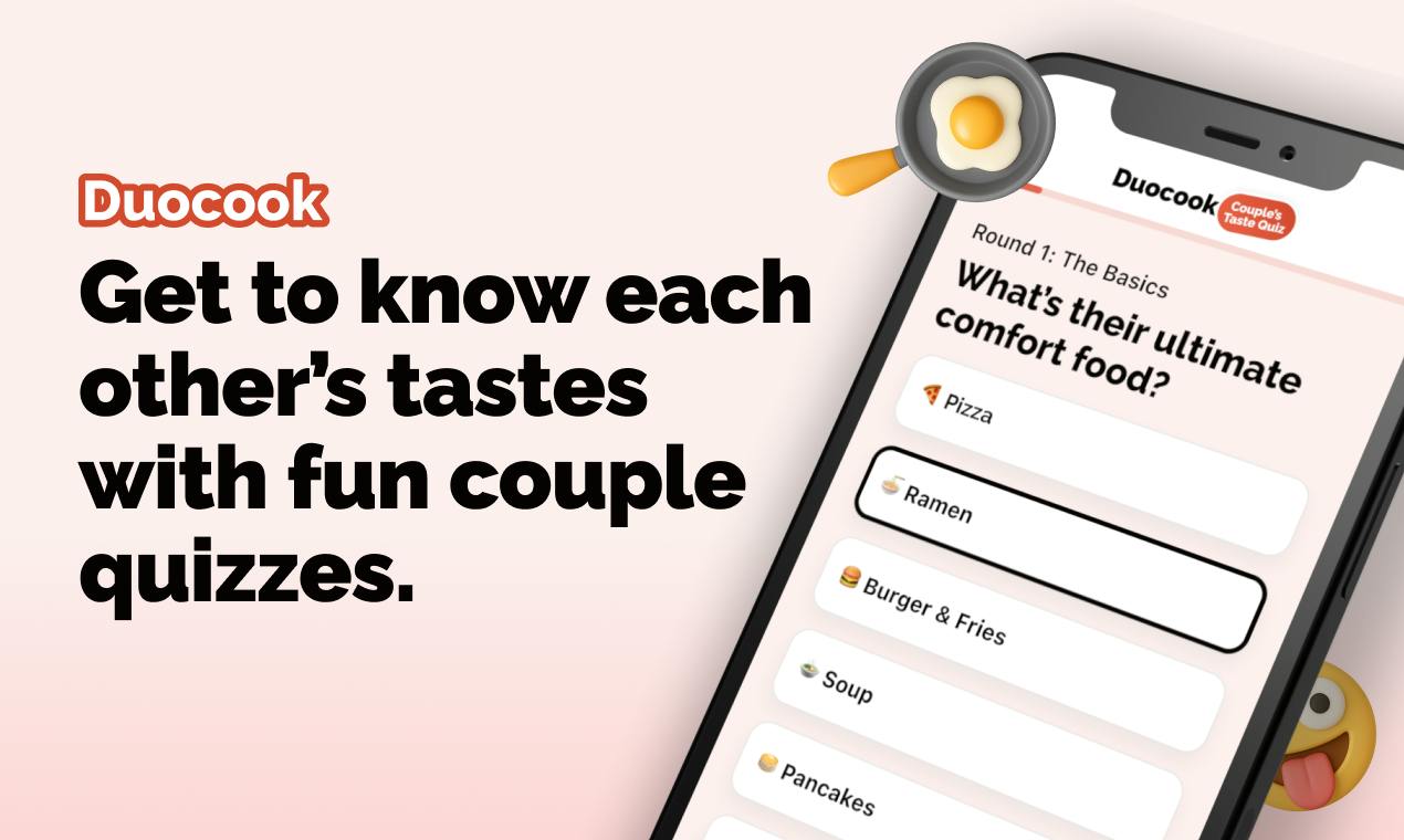 Round 1 of the Couple's Taste Quiz: guess your partner's ultimate comfort food.