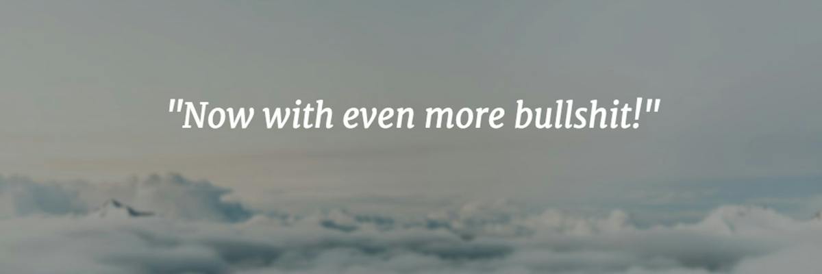 The launch banner from the Product Hunt gallery. Clouds, serif italics, the full thought-leader treatment.